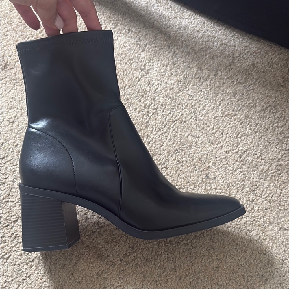 Anne Klein Black Ankle Boots
